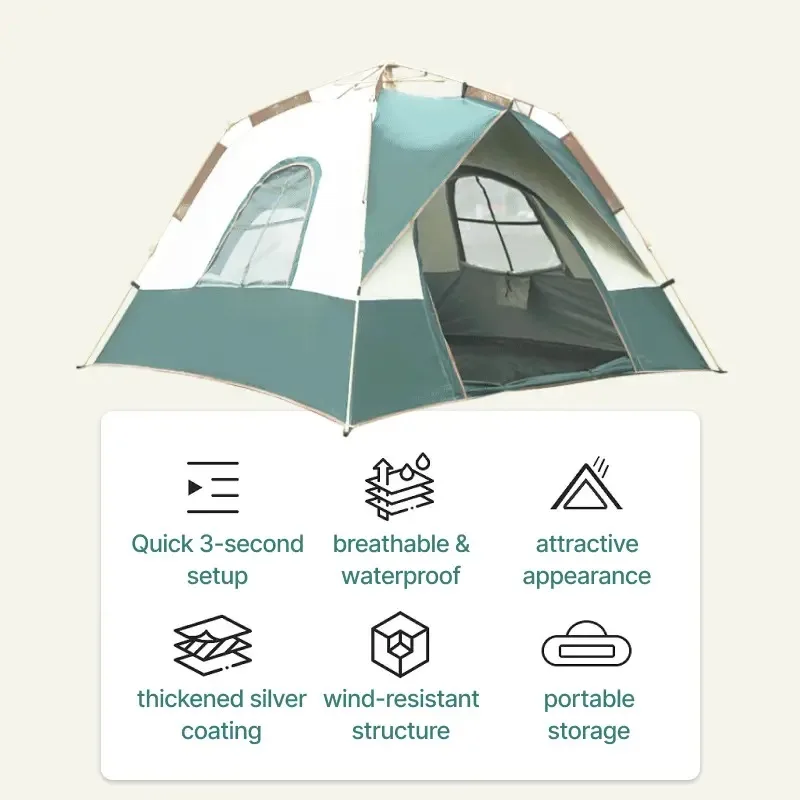 2.2*2.2 Corner Tent Waterproof, UV-proof, Breathable and Windproof Family Tent