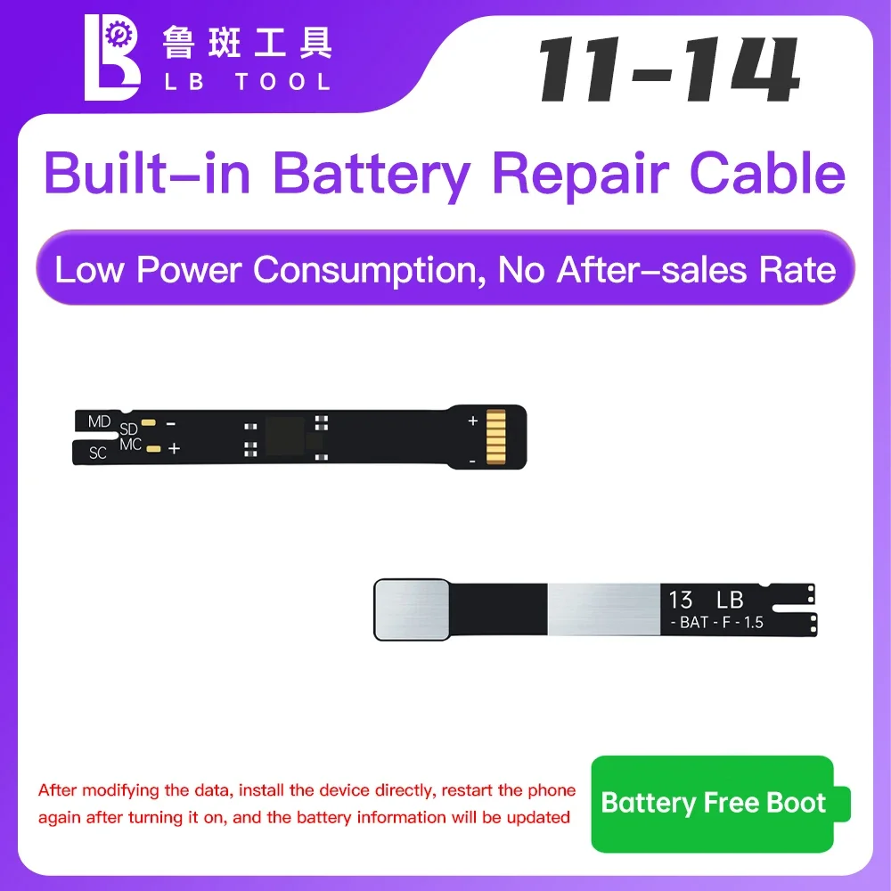 Luban Built-in Battery Repair Cable For SE3 11 12 mini 13 Pro Max 14 Plus Series Low Power Consumption No After-Sales Rate