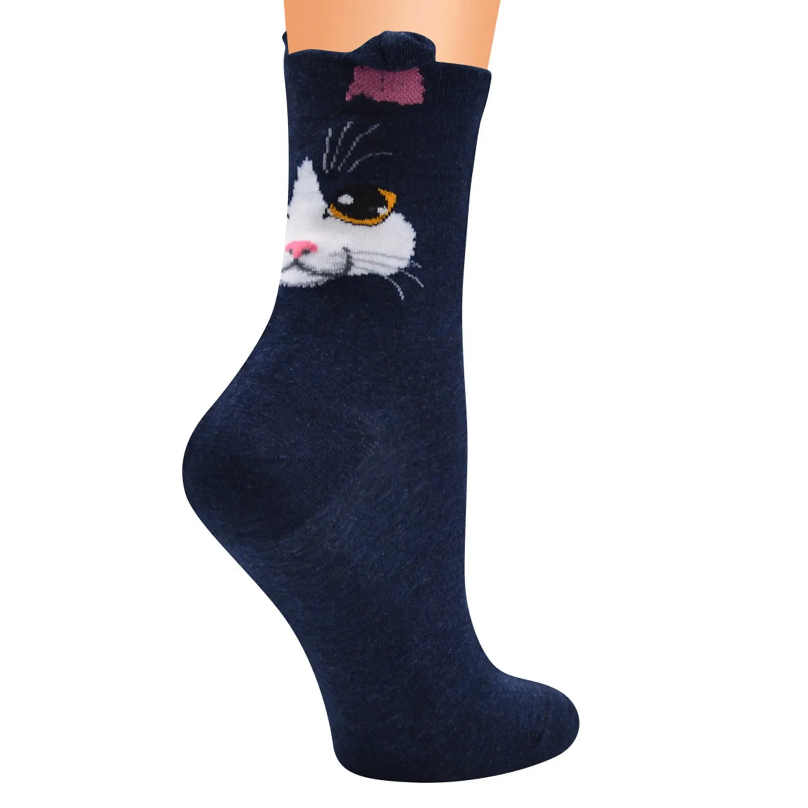 women socks three-dimensional cat socks for men and women fashionable and fun cat ear socks pure cotton animal ear tube socks