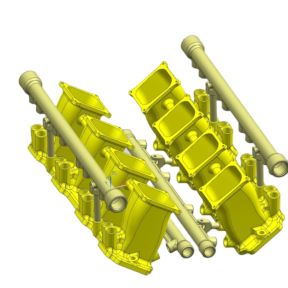 Custom 5 Axis CNC Milling Machine for Racing Parts LS1 Engine Intake Manifold Custom Aluminum Profile Fabrication Services