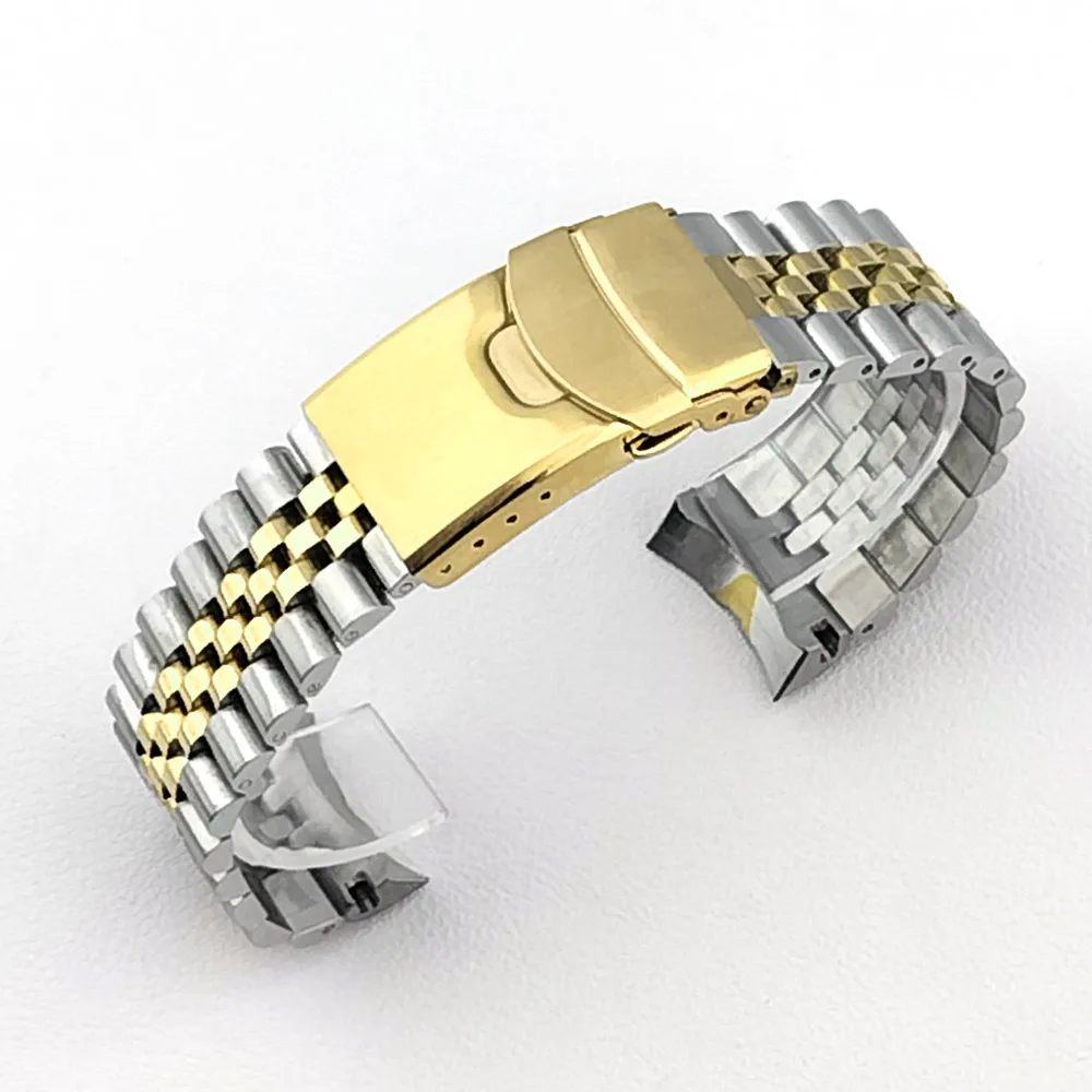 22mm voor massief roestvrijstalen band heren sportband Srpd Skx007/Skx009 SRPD63K1 Jubilee gebogen uiteinde armband