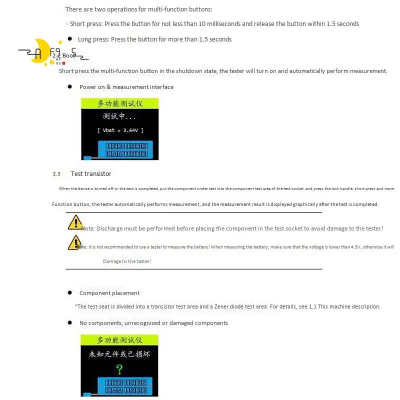 

AF95-многофункциональный тестер, тестер транзисторов LCR-TC1, измеритель емкости TFT-диод, триод NPN PNP MOSFET, цветной дисплей Pocke