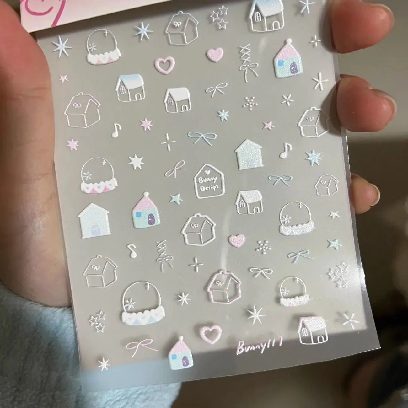 INS Style 3D Relief Cartoon Snowman Snow House Stickers Korean Cute Student Stationery DIY Notebook Supplies