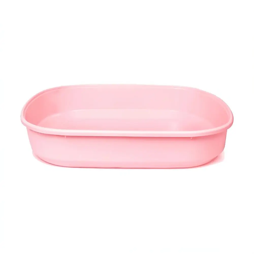 Large Plastic Cat Litter Basin Semi Enclosed Pet Toilet Tray Anti Splatter Waste Pan Thickened Durable Quality Supplies