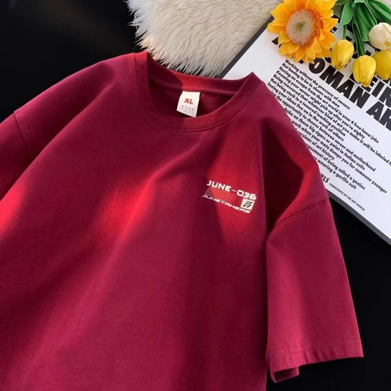 

plus Size Men's T-irt American Sle Pure Cotton ort Sve Loose Fit round Ne f Sve Body Tee Trendy Summer Wear