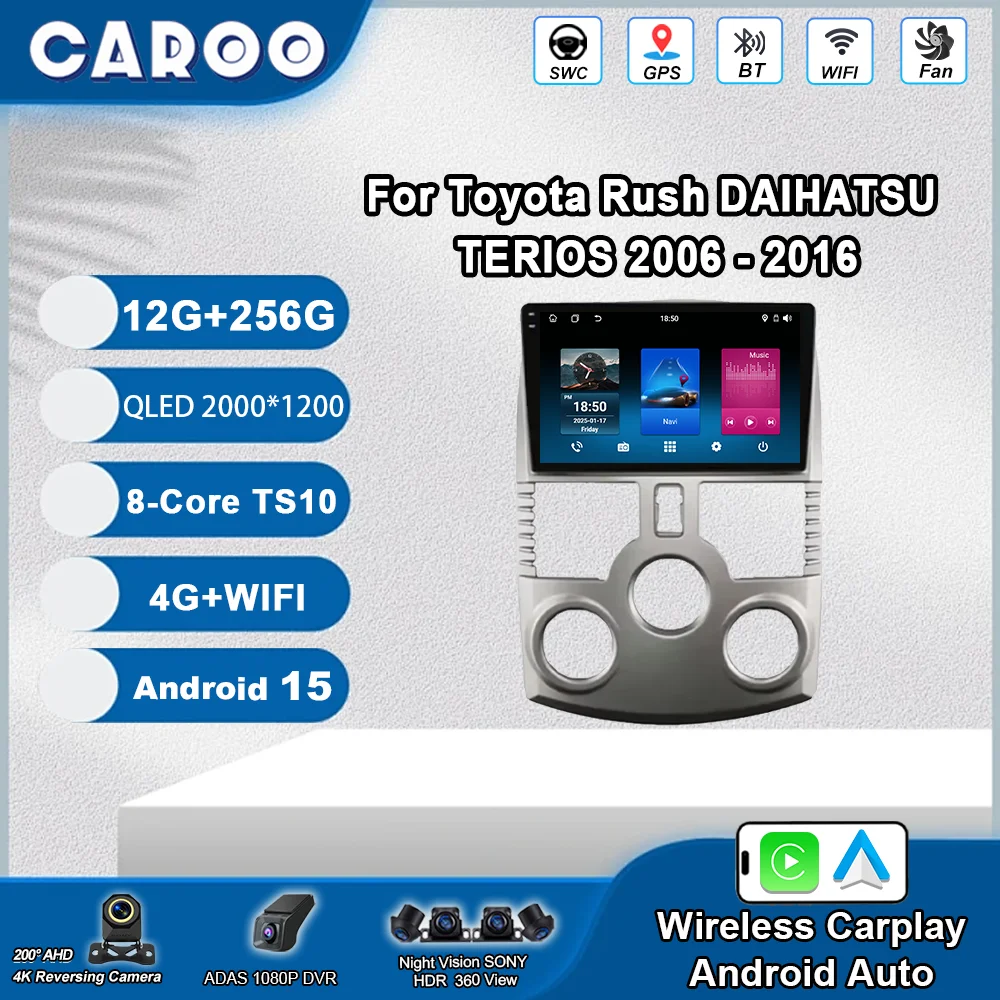 

Android 15 For Toyota Rush DAIHATSU TERIOS 2006 -2016 Auto Radio Multimedia Video Player Navigation Stereo GPS Touch Screen WIFI