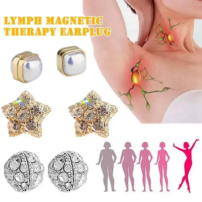 Weight loss magnet Earring star zircon crystal strong magnetic therapy slimming health care power clip earrings wedding jewelry