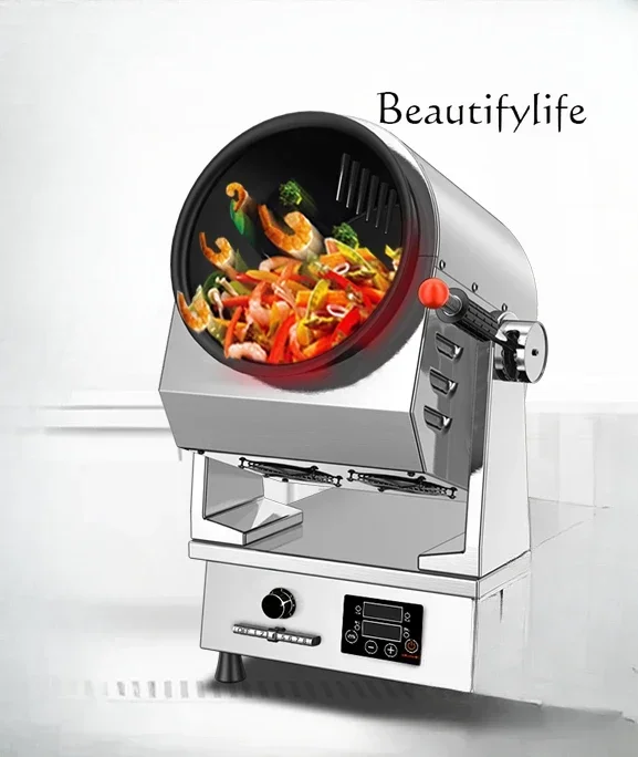 Commercial large roller fried rice fried powder automatic intelligent cooking machine