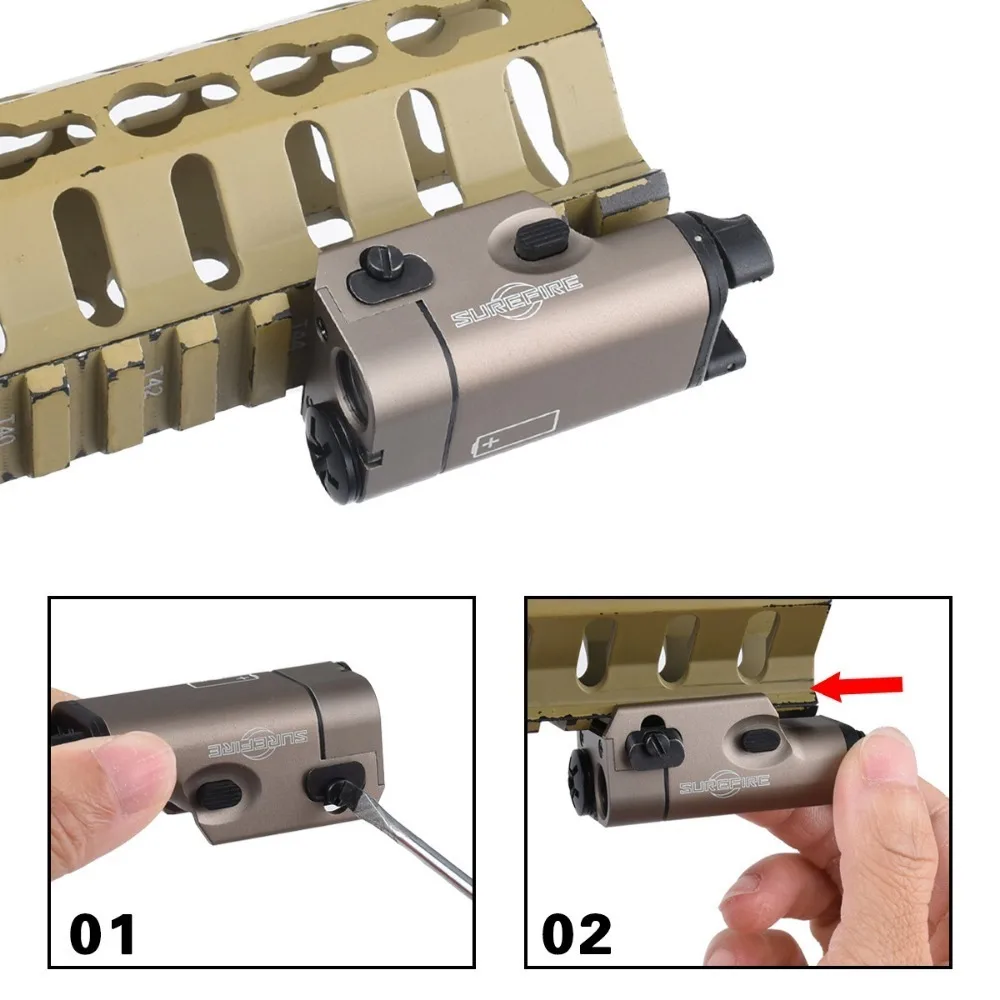 Lanterna tática xc1 led, atualização de metal, pistola de caça ao ar livre, luz para airsoft glock 17 18c 19, acessórios para arma