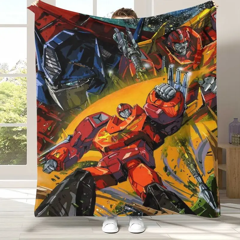 Autobots Transformers Optimus Prime Flannel Throw Blanket,Cozy Warm Blanket for Bed,Sofa,Living Room,Picnic,Camping,Home Decor