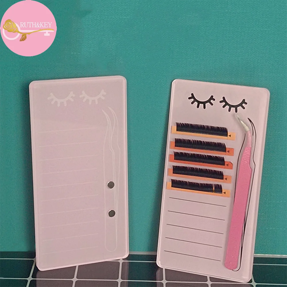 Eyelash Tile Pallet Private Label Cloud Butterfly Love Heart Magnetic Pink Acrylic Lash Tile with Magnet