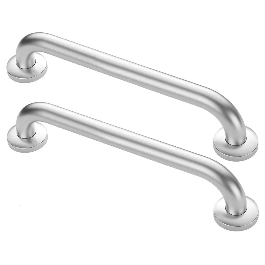 

Поручни для душа из матовой никелированной стали 18 x 1 1/4, поручни для ванной комнаты из нержавеющей стали для инвалидов, для ванн и душевых кабин, со скрытыми креплениями.