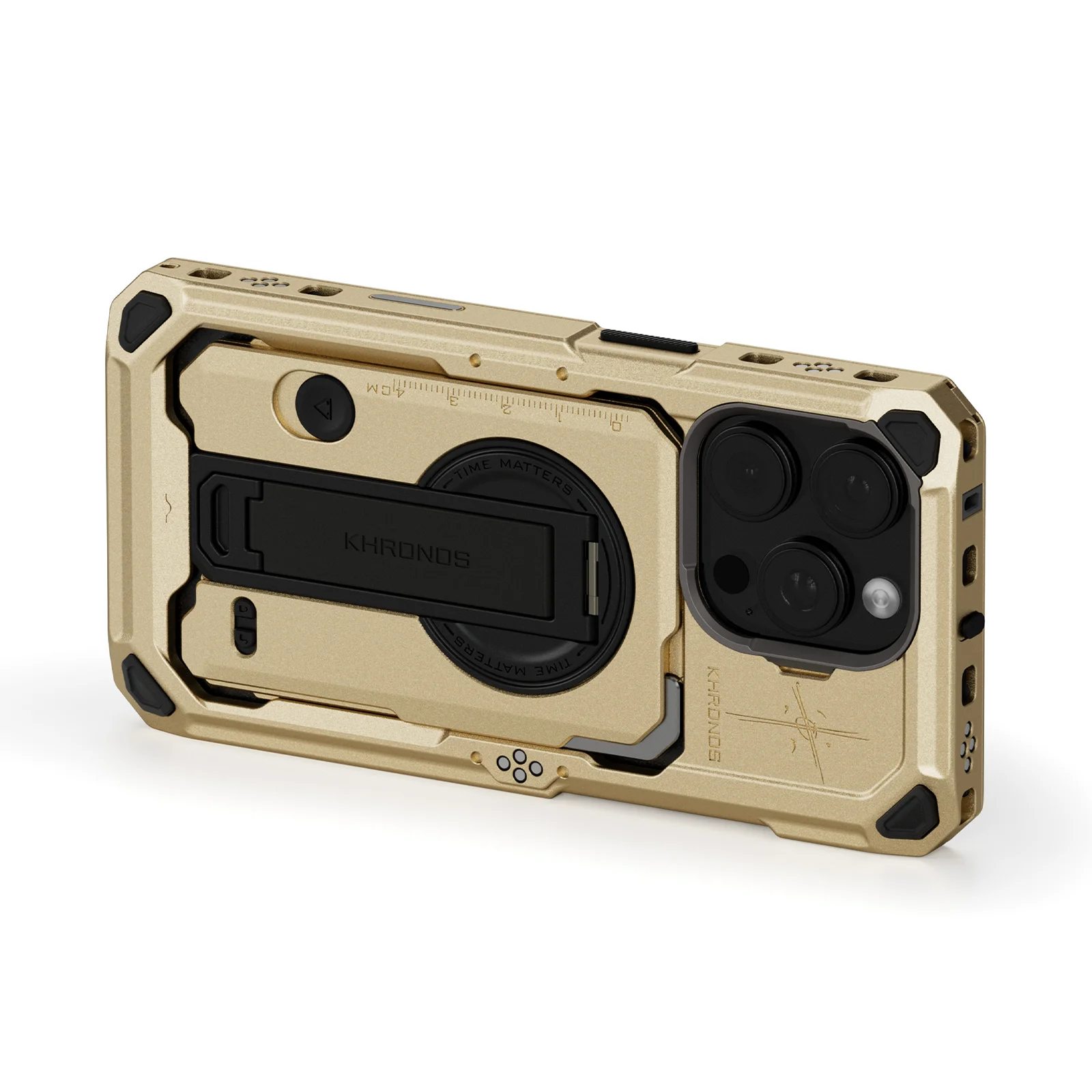 TILTA Khronos x On the Roam Cage-kit voor iPhone 16 Pro/Pro max Kit iPhone met magnetische kaarthoes-goud