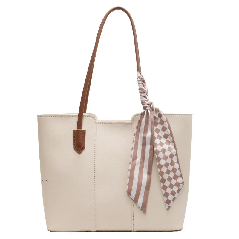 Daily Commuting To Work Large Capacity Tote Bag Women\'s Versatile One Shoulder Bag White Collar Handbag Student School Bag