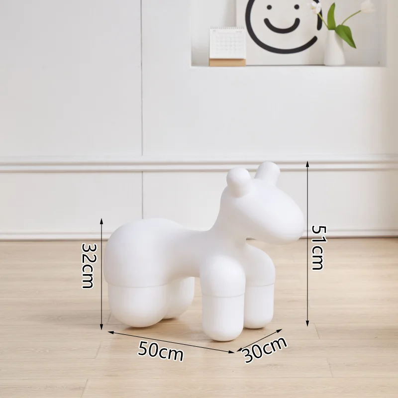 Taburete con personalidad de modelado de animales de dibujos animados para niños, silla de Pony, Ideas para sala de estar, asientos de ocio, sillas