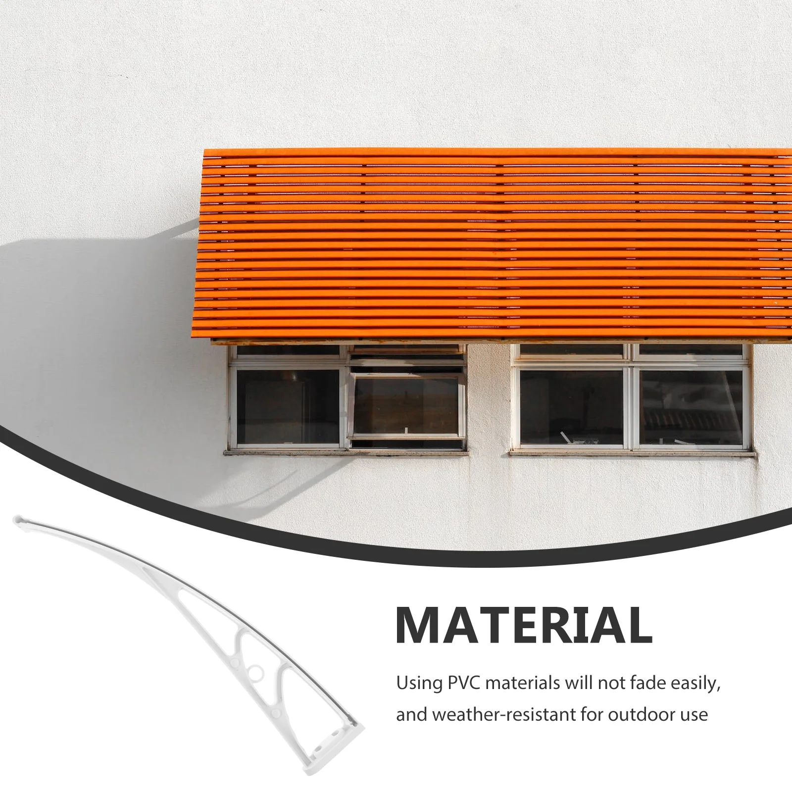 

Reinforced PVC Awning Bracket Weather Resistant Durable for Window Door Patio Canopy Supports Retractable Motorized Manual
