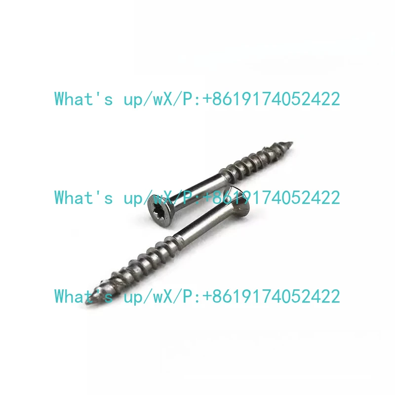 boxed，Stainless steel, small countersunk head outdoor wood screws plum blossom groove terrace landscape self-tapping screws