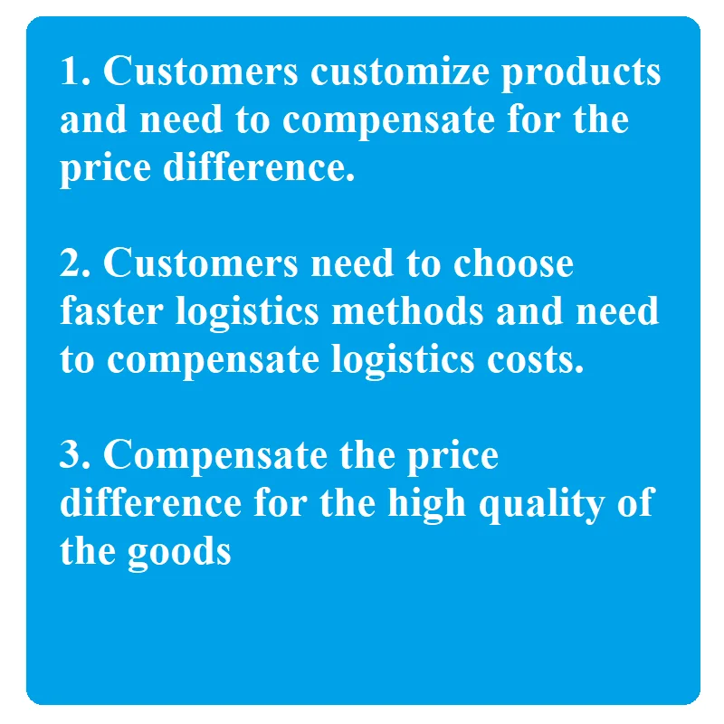 

SKUs Related to Customized Products are Insufficient or Need to Choose Faster Logistics Second Price Payment is Required