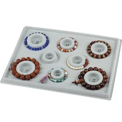 Gray Flocked Bead Board Bracelet Beading Organizer Jewelry Making Tray WorkBenches Size Measuring Plate Craft Tool Accessories