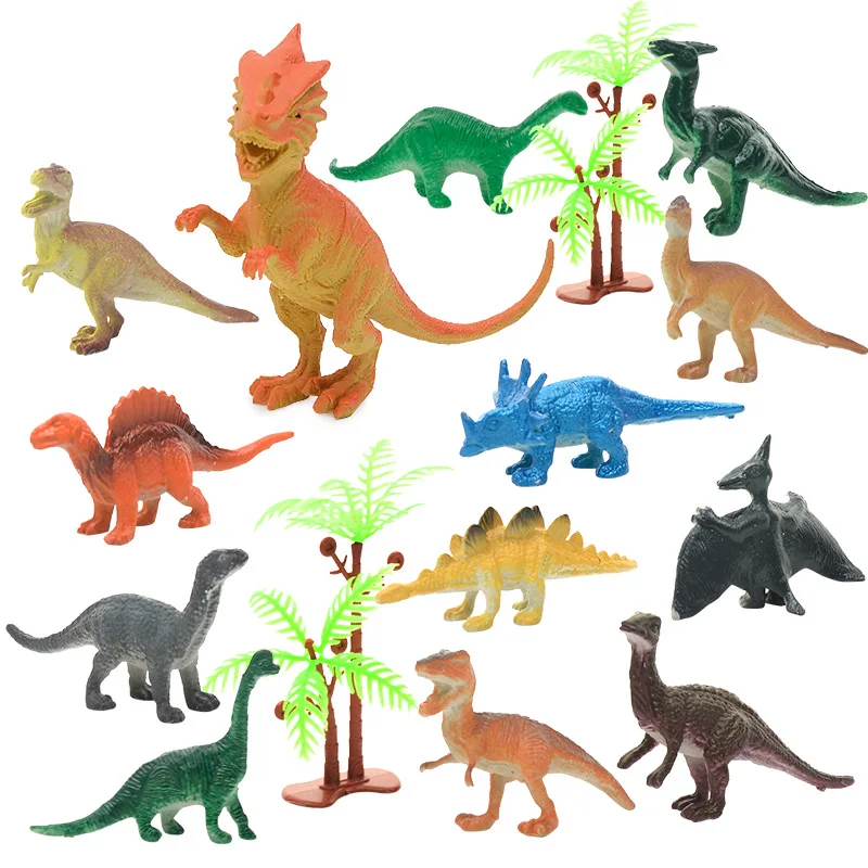 

13pcs/set Mini Dinosaur Model Children's Educational Toys Simulation Animal Small Figures Boy Gift For Kids Toys Freeshipping