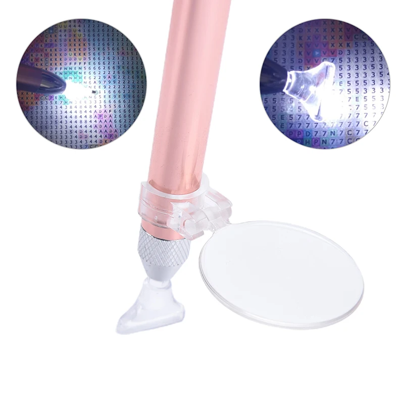 Juego de Bolígrafo de punta de iluminación con lupa, herramienta de artesanía, 1 Juego