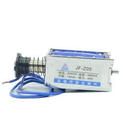 1 sztuk JF-Z05 DC12V/DC24V 0.4A 45N Pull typu Push otwarta ramka elektromagnes