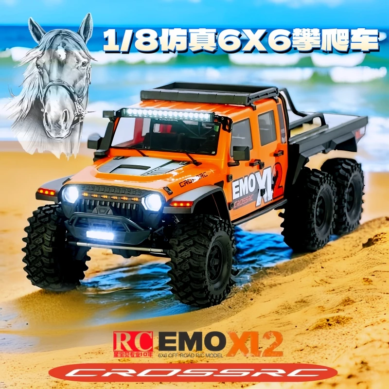 

CROSSRC EMO XL2 Big Mustang Бесщеточный 6X6 Пульт дистанционного управления Электрический альпинистский внедорожник 1:8 Дифференциальный замок с шестью драйверами