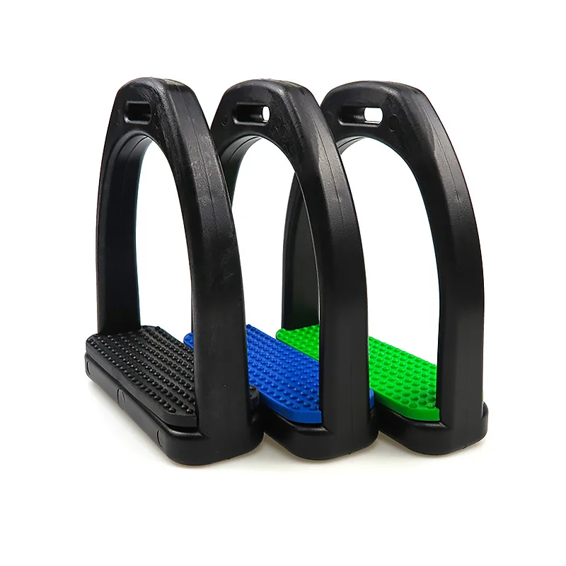 1 Pair Horse Stirrups High Strength Plastic Horse Riding Stirrups with Non-Slip Rubber Pad Horse Tool Accessories