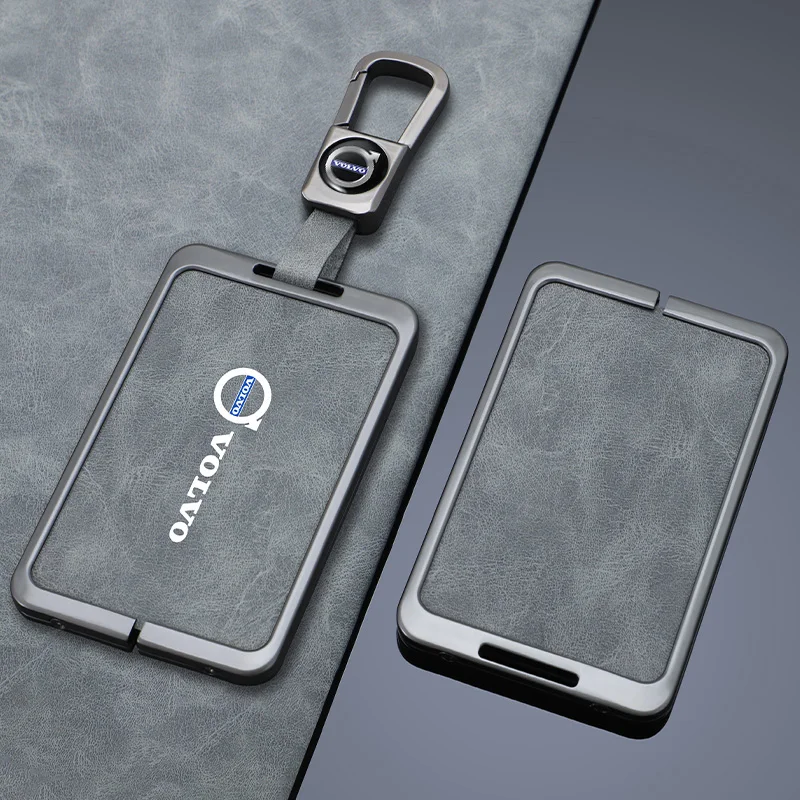 Skórzane etui na klucze samochodowe Smart NFC Card Pokrowiec na klucze Torba na klucze do Volvo EM90 EX30 2024 Polestar Akcesoria do ochrony kluczy