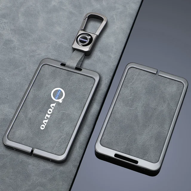 Skórzane etui na klucze samochodowe Smart NFC Card Pokrowiec na klucze Torba na klucze do Volvo EM90 EX30 2024 Polestar Akcesoria do ochrony kluczy