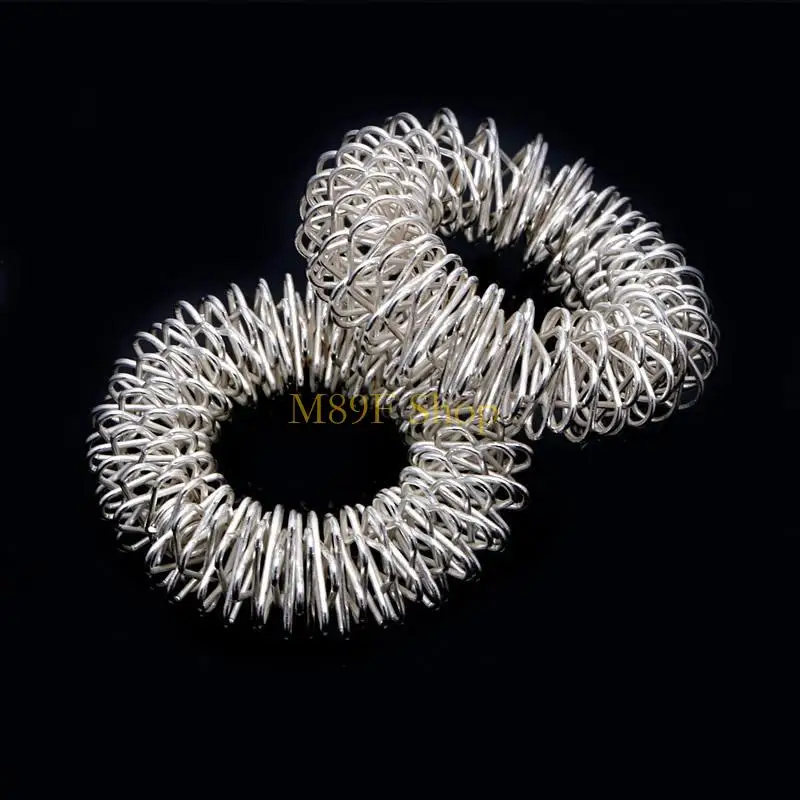 

M89F Body Finger Massage Rings Acupuncture Ring for Health Care Gold/Silver Plated Co
