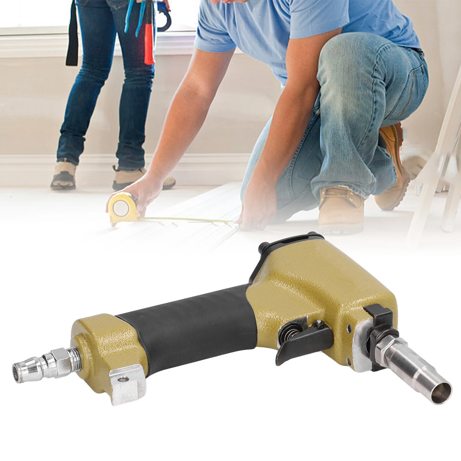 

Пневматический пистолет для канцелярских кнопок, пневматический пистолет для канцелярских кнопок, воздушная мощность, декоративный гвоздезабивной пистолет для отделки, инструмент 4‐7 кгс/см3