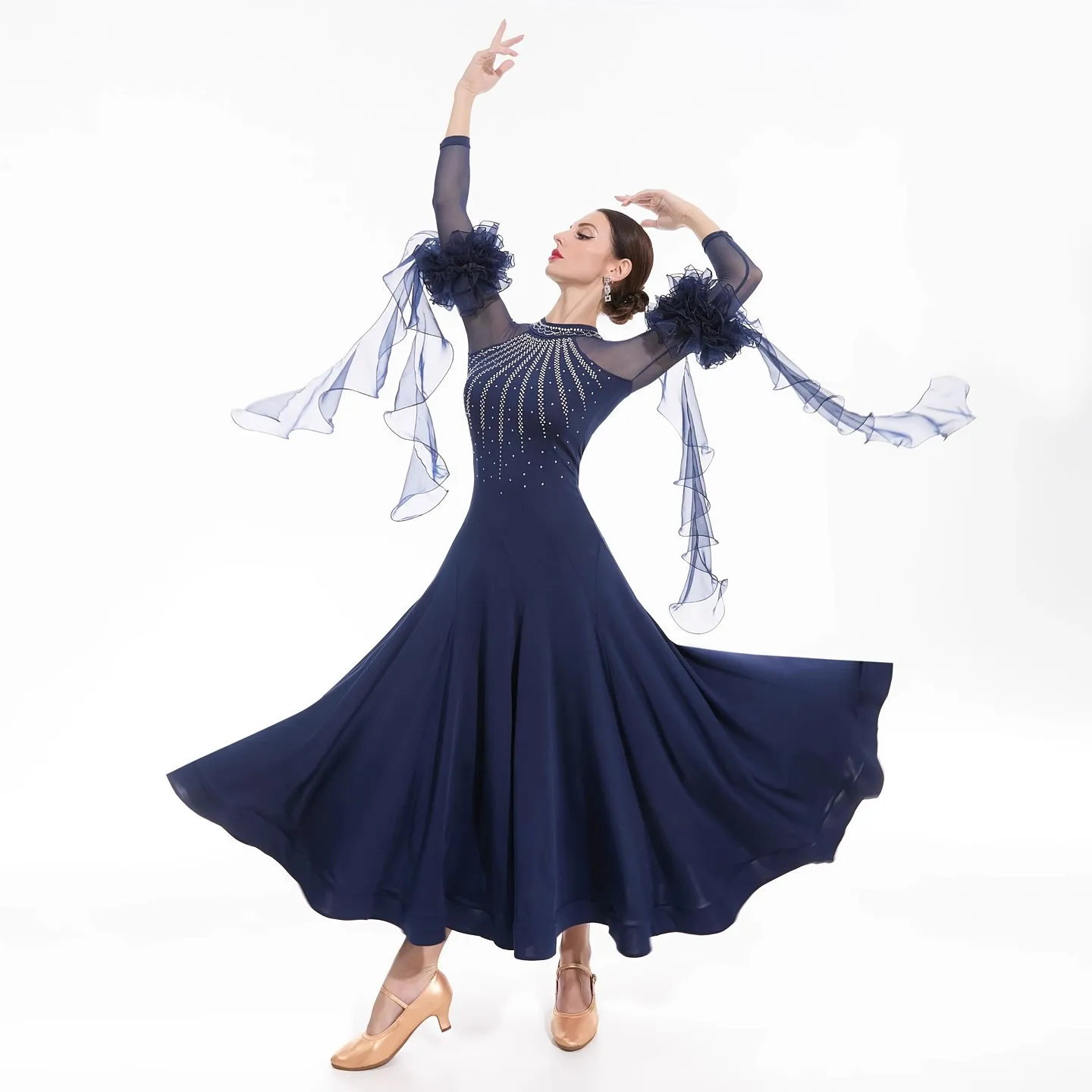 Ballroom Dance Competition Dresses Women Customsized High-end Waltz Social Dancing Performance Clothing Girl's Modern Dresses