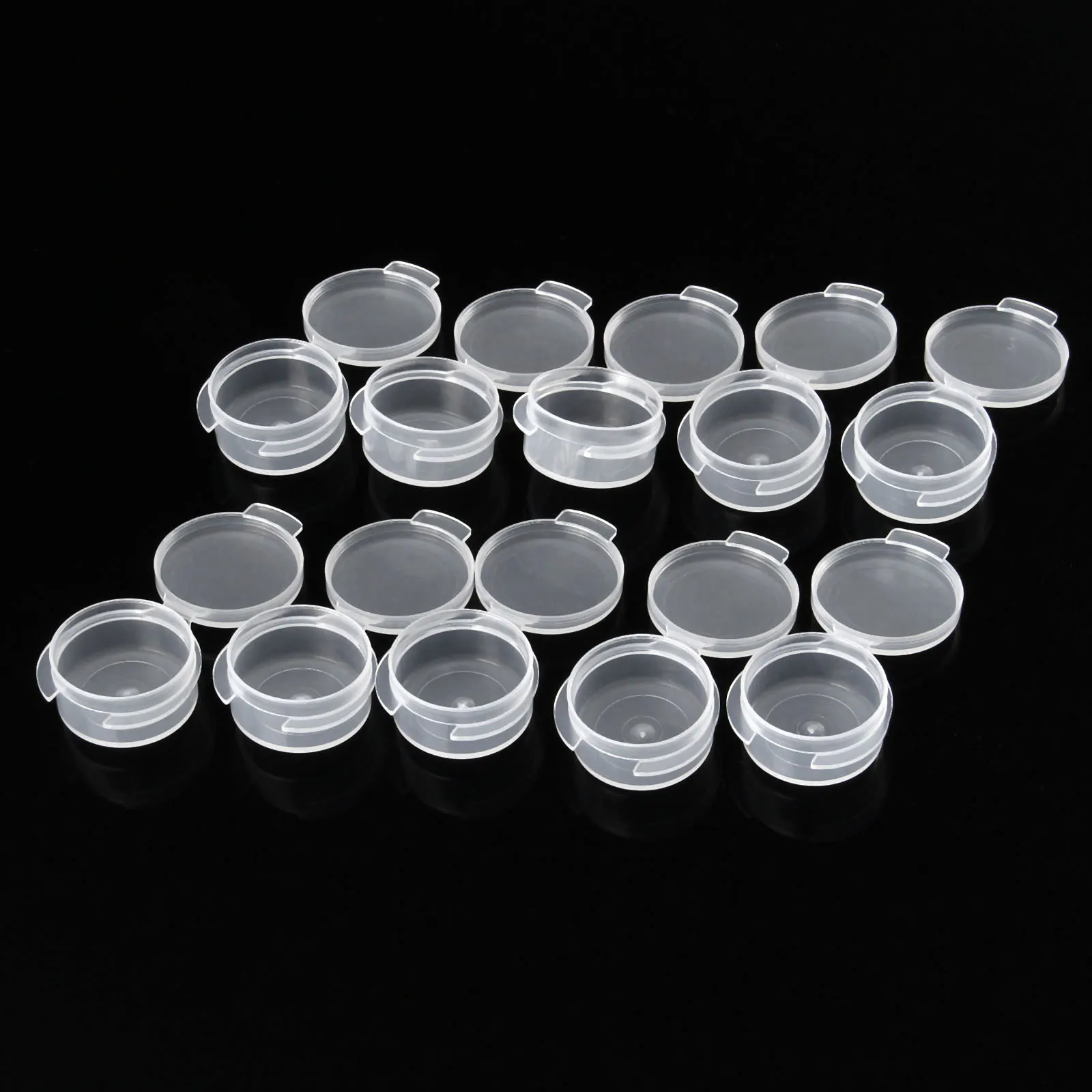 10pcs/20pcs Cosmetic Button Jar 5g Clear Plastic Button Cover Mini Q Pot Leak Proof Cream Empty Makeup Container Sample Bottle