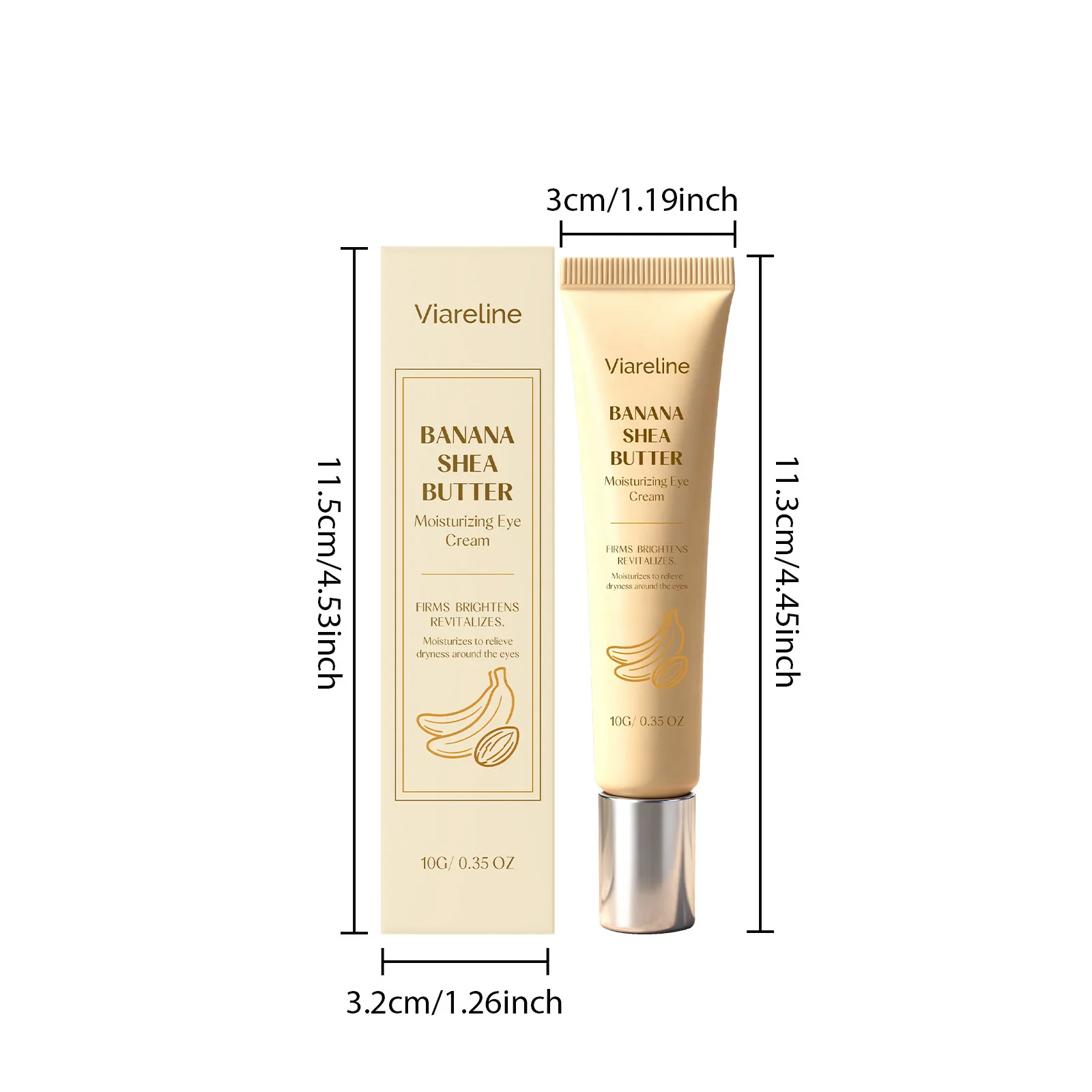 VIARELINE Shea Butter Eye Nourish Cream Reduce Fine Lines Brighten Skin Tone Improve Dark Circles Eliminate Eye Bags Eye Cream