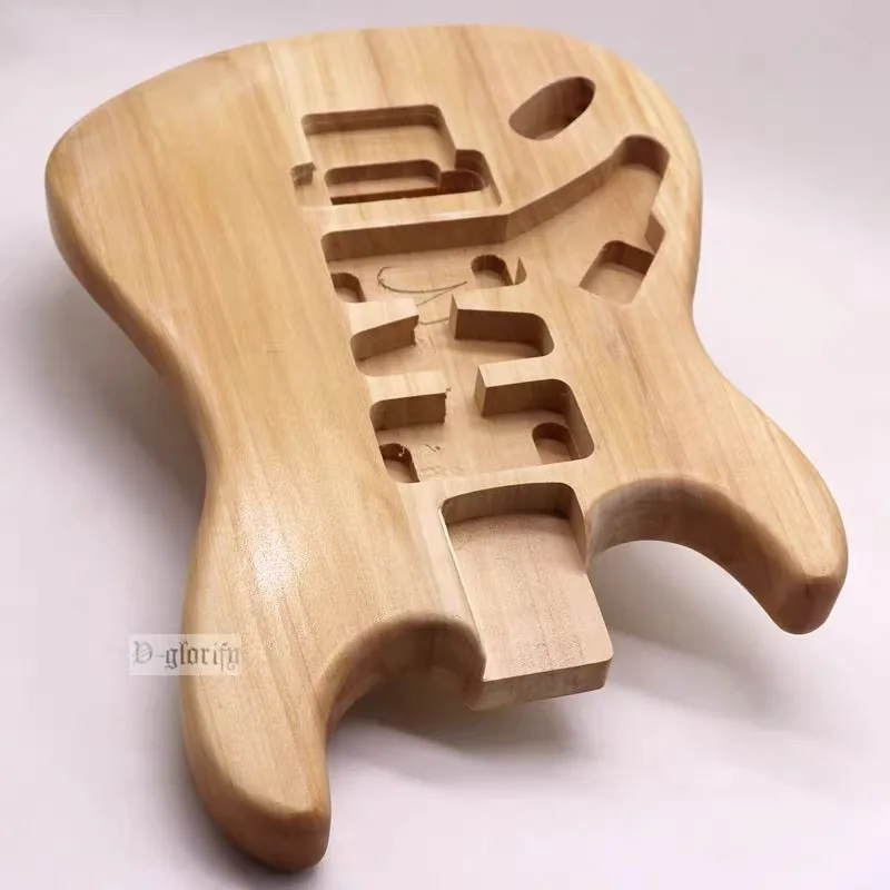 Electric Guitar Body Left Hand Floyd Rose, Unfinished Poplar Wood, Assorted Body, HSH Semi-finished Guitar Barrel, Newest