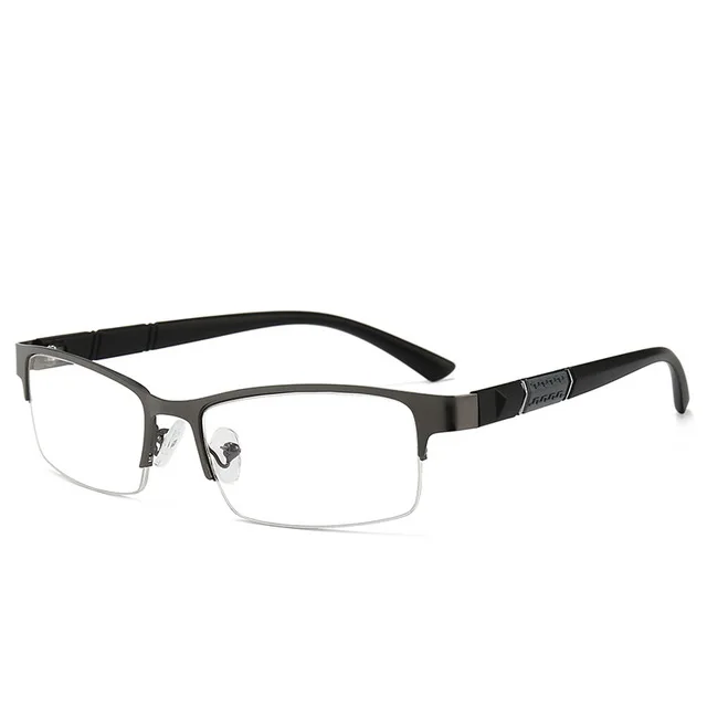 BEGREAT Hochwertige Anti-Blaulicht-Lesebrille Weitsichtbrille Flexibler Metall-Halbrahmen Geschäfts-Lesebrille