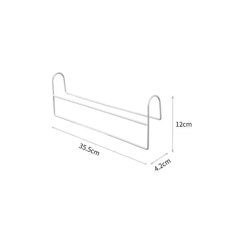 Space Saving Closet Hanger Organizer Sturdy Metal Iron High Low Staggered for Compact Wardrobe Storage Use