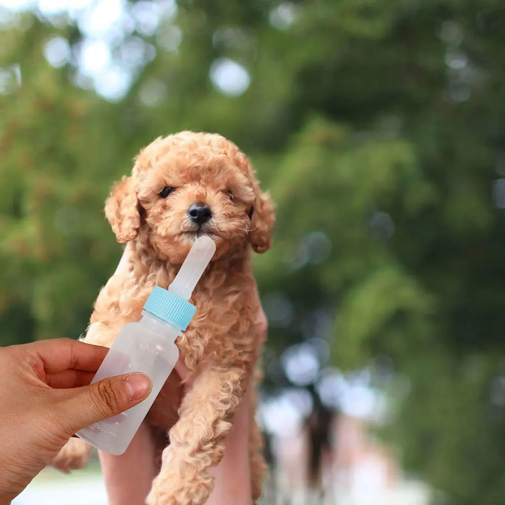 

2Pcs Pet Bottles Silicone Puppy Kitten Nursing Feeding Baby Bottle for Cats Dogs Small Calf Bottle