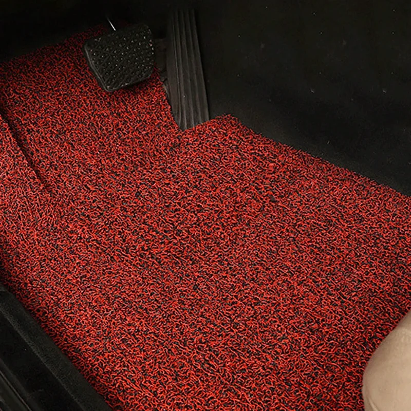 

Car Floor Mat Universal Wire Ring Thickened Waterproof Self Cutting Easy Clean Car Home Dual Use 4Pcs Foot Pad Set