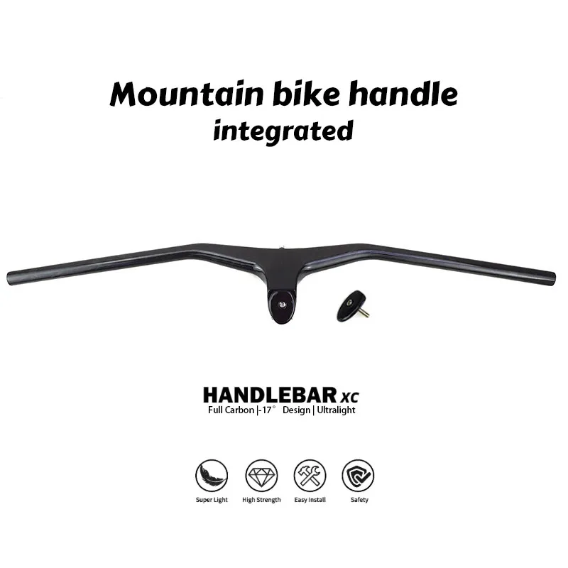 

Комплект карбонового руля и выноса руля для MTB -17 ° Интегрированные велосипедные компоненты диаметром 28,6 мм, длиной 700-800 мм, 80/90/100 мм для горных велосипедов