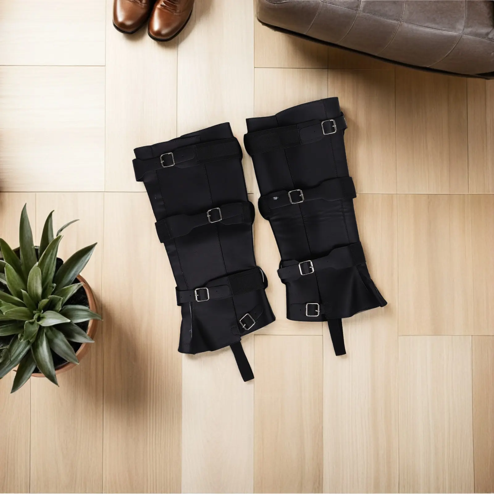 

2 шт. ретро-накладки на ноги 15.72X8.65X8.06 дюймов, регулируемые, из искусственной кожи, для костюмов эпохи Возрождения, средневековых, пиратских и косплей-нарядов