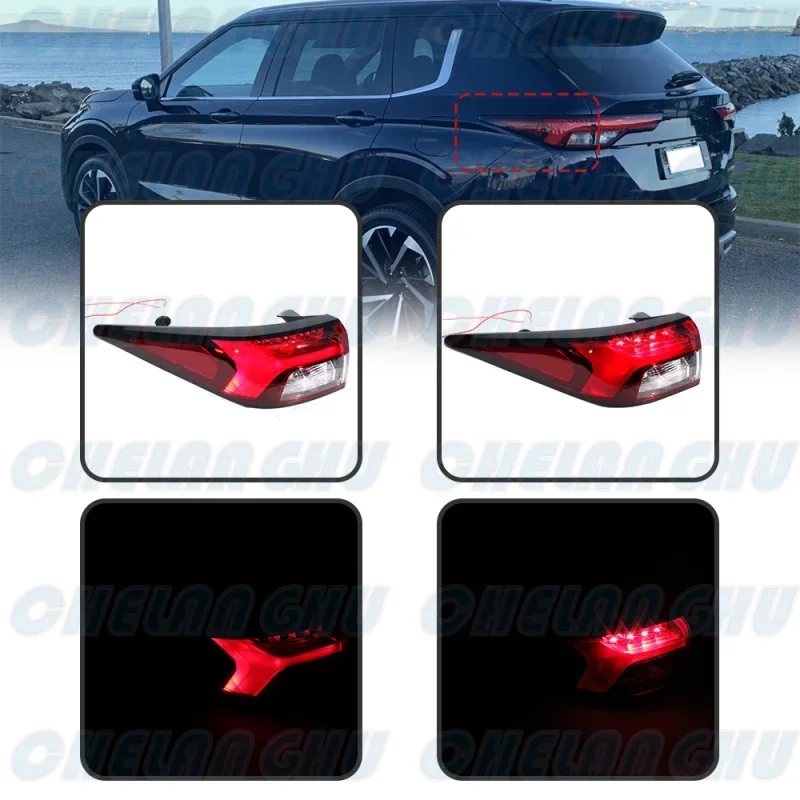 LED Tail Light For Mitsubishi Outlander PHEV 2022 2023 2024 Left Outer Side Rear Lamp Brake Light Car accessories