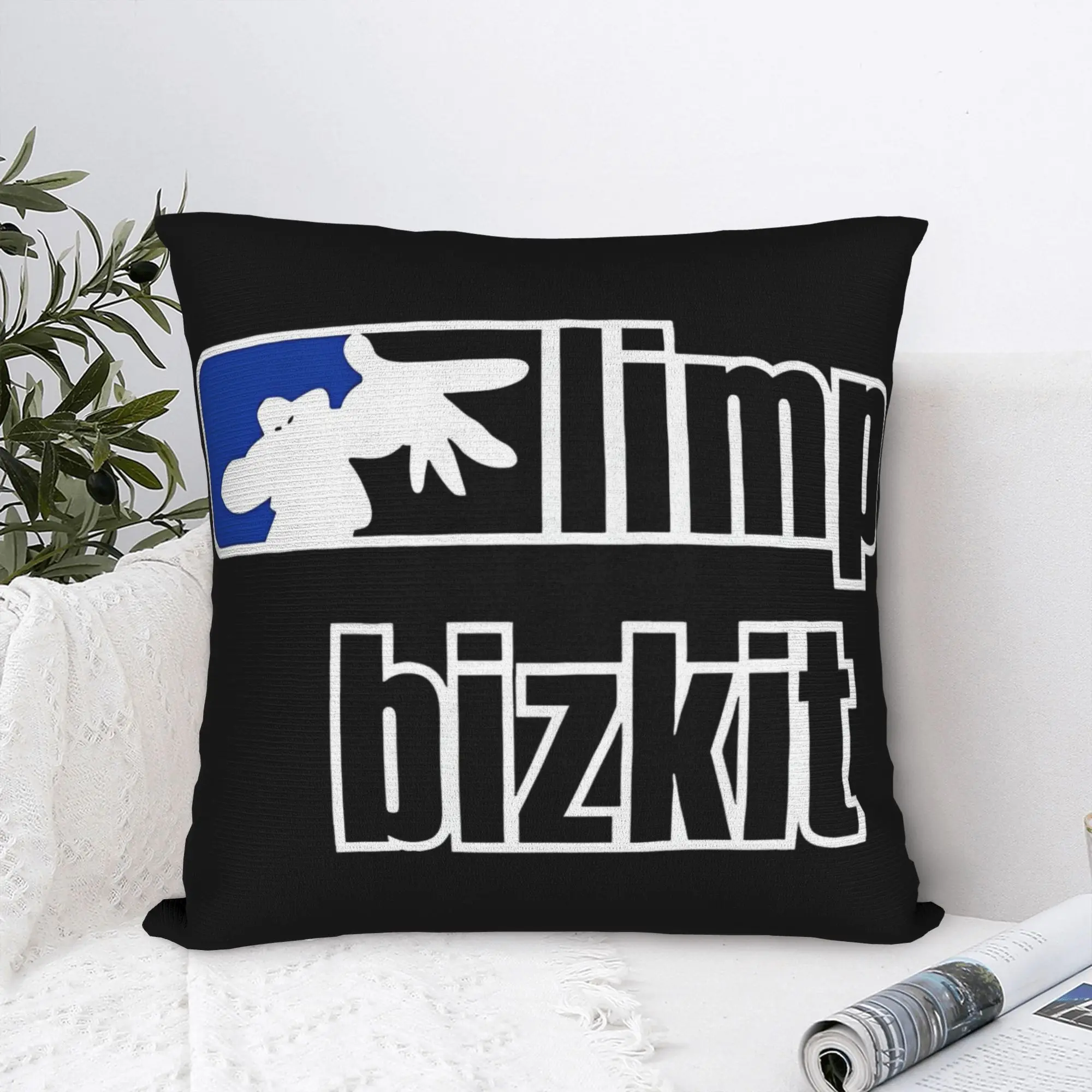 Music Rock Limp Bizkit Rap Square Pillow Cases  Cushion Cover Novelty Zipper Decor Pillowcase for Home 40x40cm