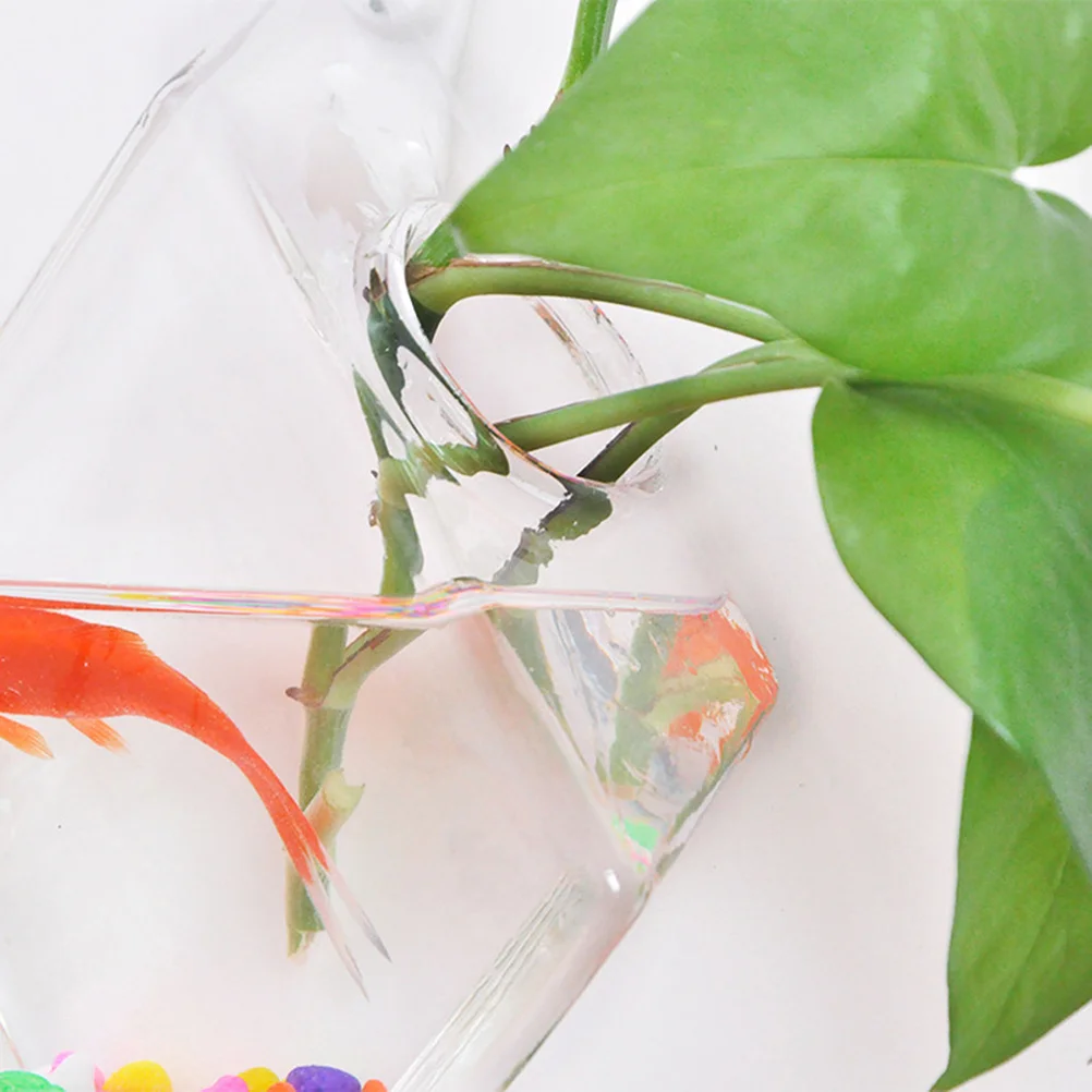 

Glass Flower Container Rhombus Vase Creative Vase Home Vase