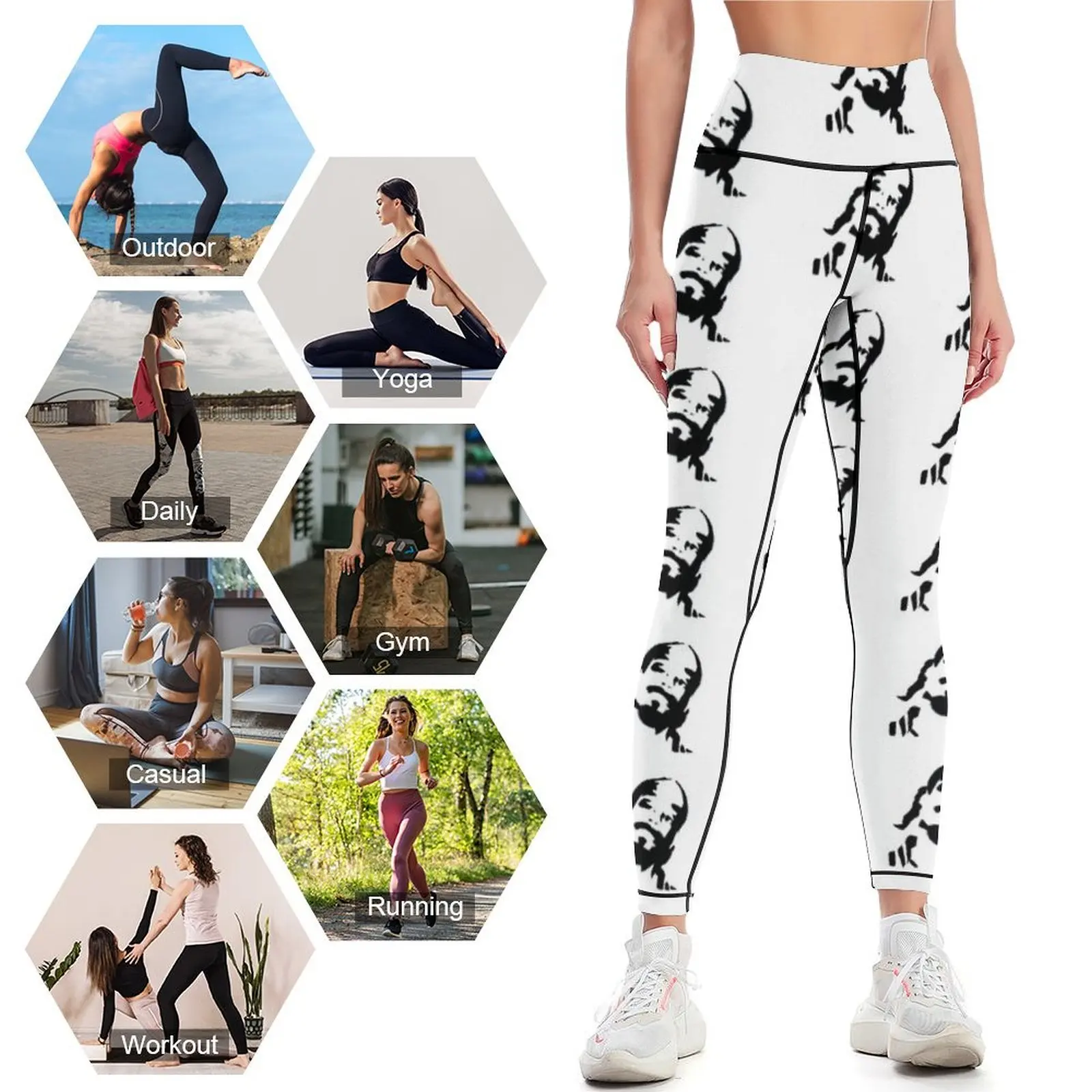 Leggings de Snoop Feminina, Moletom de ginástica feminina, Calças Esportivas