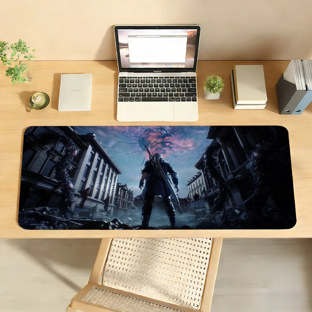 D-Devil M-May C-Cry 5 Mouse Pad Non-slip Locking Edge PC Laptop Accessories Rubber Office Keyboard Game DeskMat 350x900x3mm