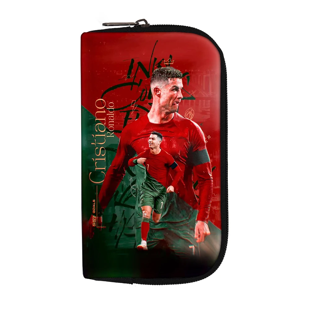 Women Men Clutch Bag headphone bag Ronaldo Wallets Portable Money Coin Purse Credit Card Money Bags  Football Star storage bag view 2