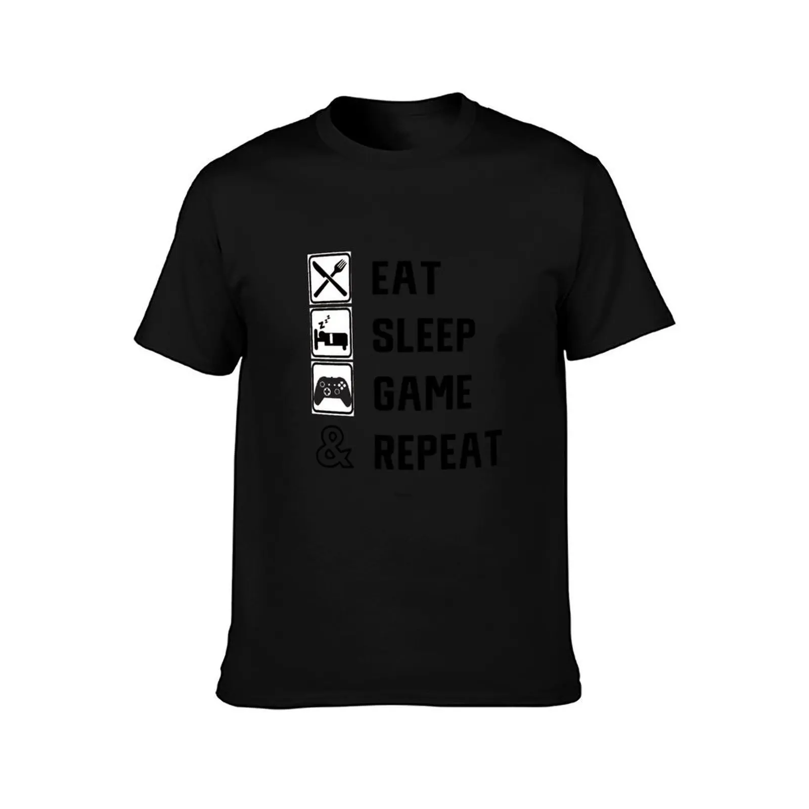 Eat Sleep Game Repeat T-Shirt Comfort Stretch Tee Shirt T-Shirt
