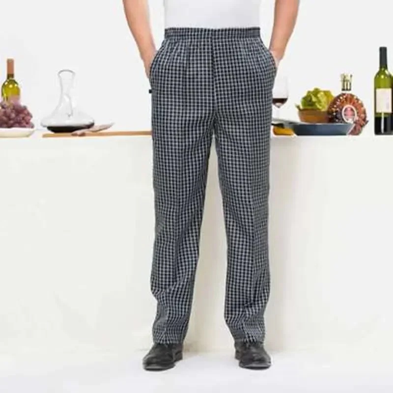Free Shipping 2022 Fashion Cook Pants Hot Sale Work Wear Checkedout Brand Chef Pants Cheapest Chef Trousers Uniforms Men